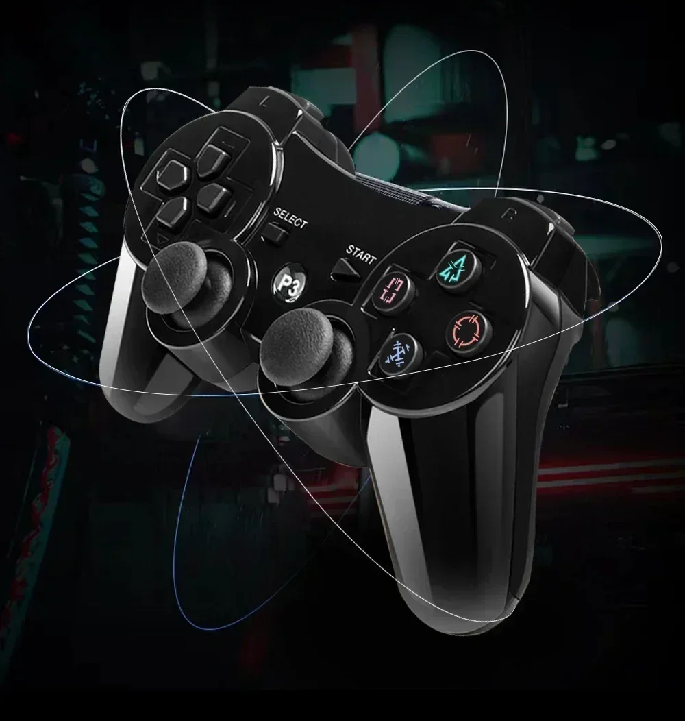 Bluetooth PS3 wireless gamepad gamepad vibration neutral wireless environmental protection ABS material snowflake button Perfect