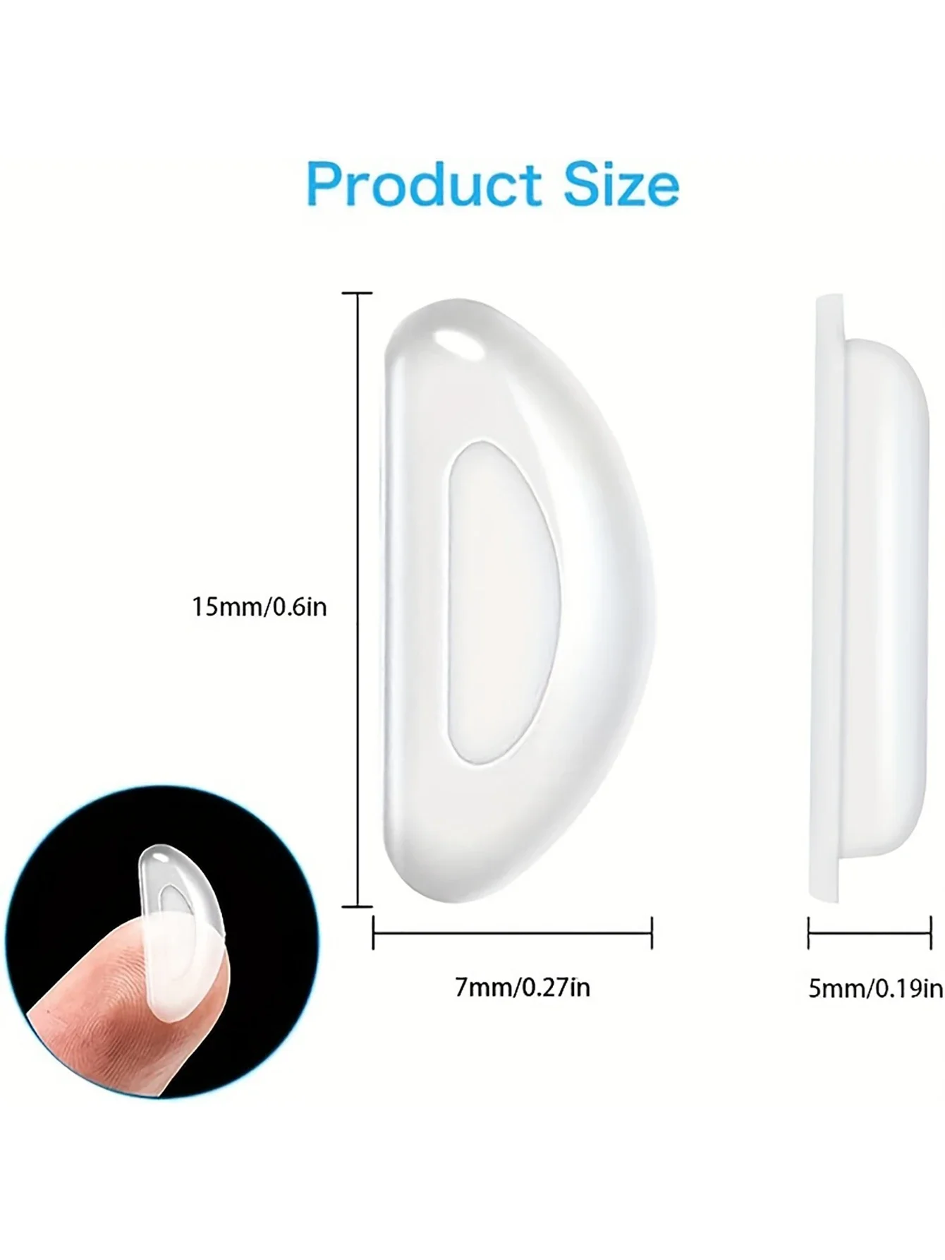 2/5Pairs/Packs Adhesive Eyeglass Nose Pad Anti-Slip Stick On Silicone Nose Pad for Sunglasses Thin Nose Pads Eyewear Accessories