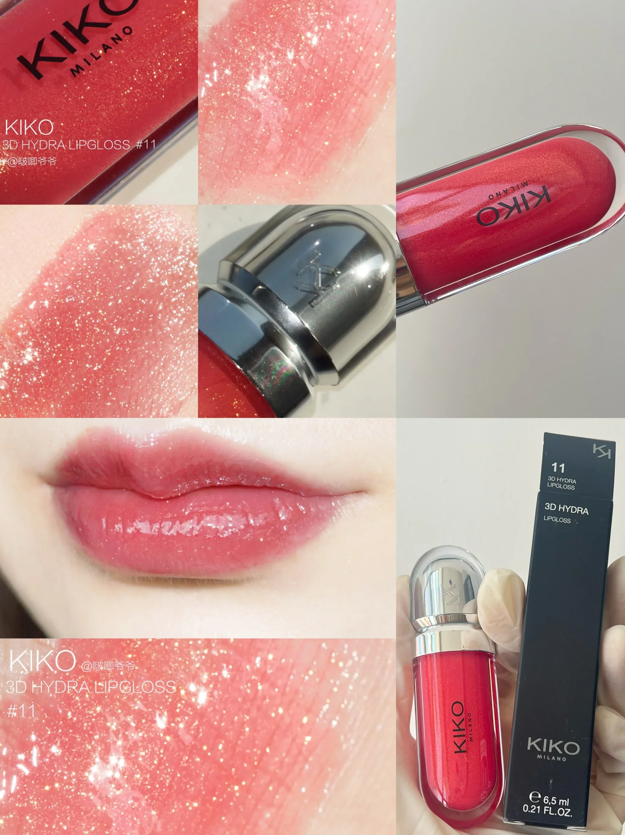 KIKO 3D Liquid Lip Glaze Transparent Lip Gloss Mirror Lipstick Nourishing Glossy Full Lips Not Fading Milk Tea Bean Paste Makeup