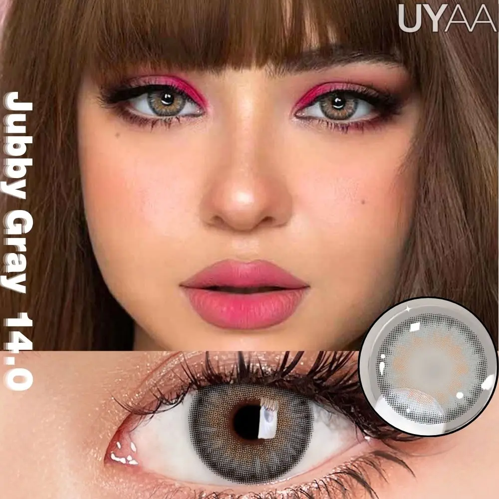UYAAI Cleopatra Series Color Contact Lenses For Eye Brown Color Lens Blue Eyes Contact Makeup Beauty Colored Pupils Gray Natural