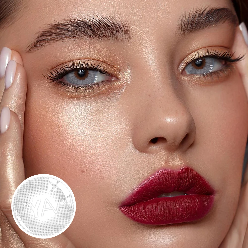 UYAAI Cleopatra Series Color Contact Lenses For Eye Brown Color Lens Blue Eyes Contact Makeup Beauty Colored Pupils Gray Natural