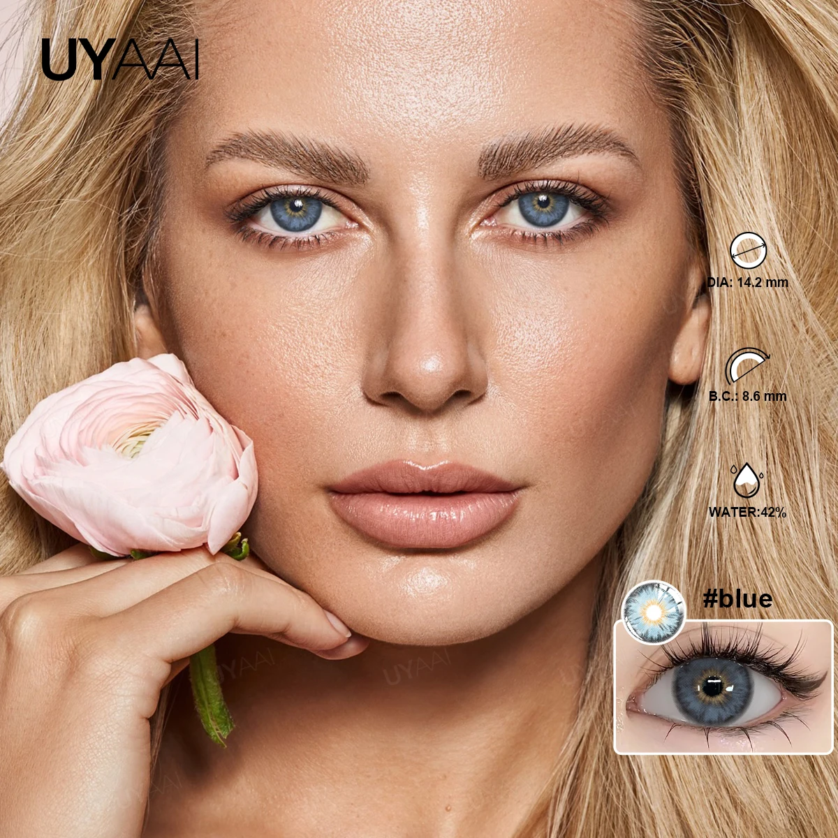 UYAAI Cleopatra Series Color Contact Lenses For Eye Brown Color Lens Blue Eyes Contact Makeup Beauty Colored Pupils Gray Natural