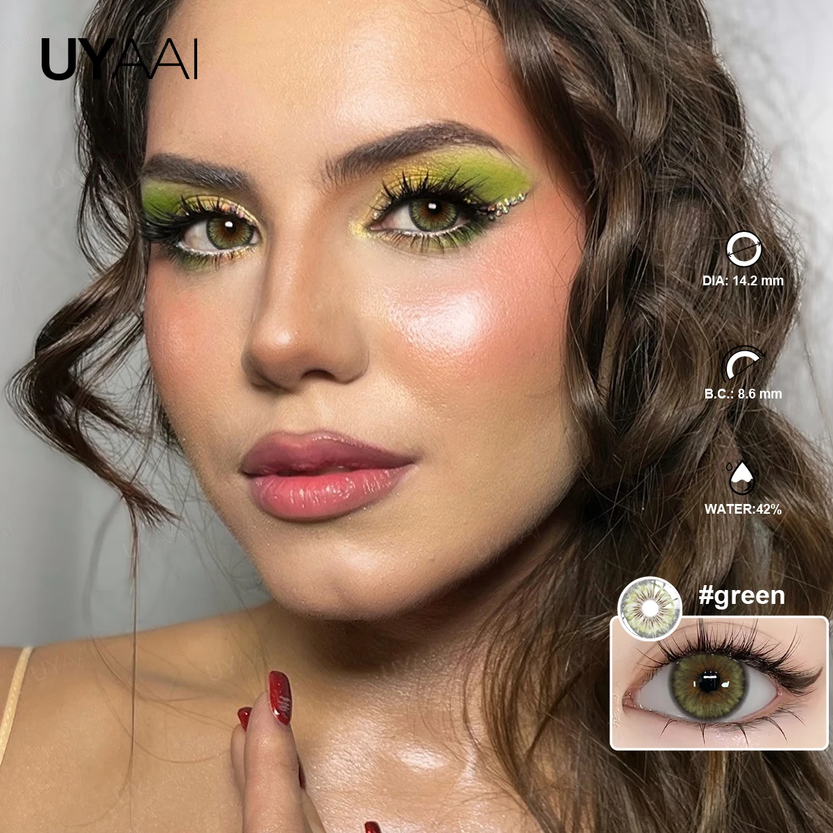UYAAI Cleopatra Series Color Contact Lenses For Eye Brown Color Lens Blue Eyes Contact Makeup Beauty Colored Pupils Gray Natural