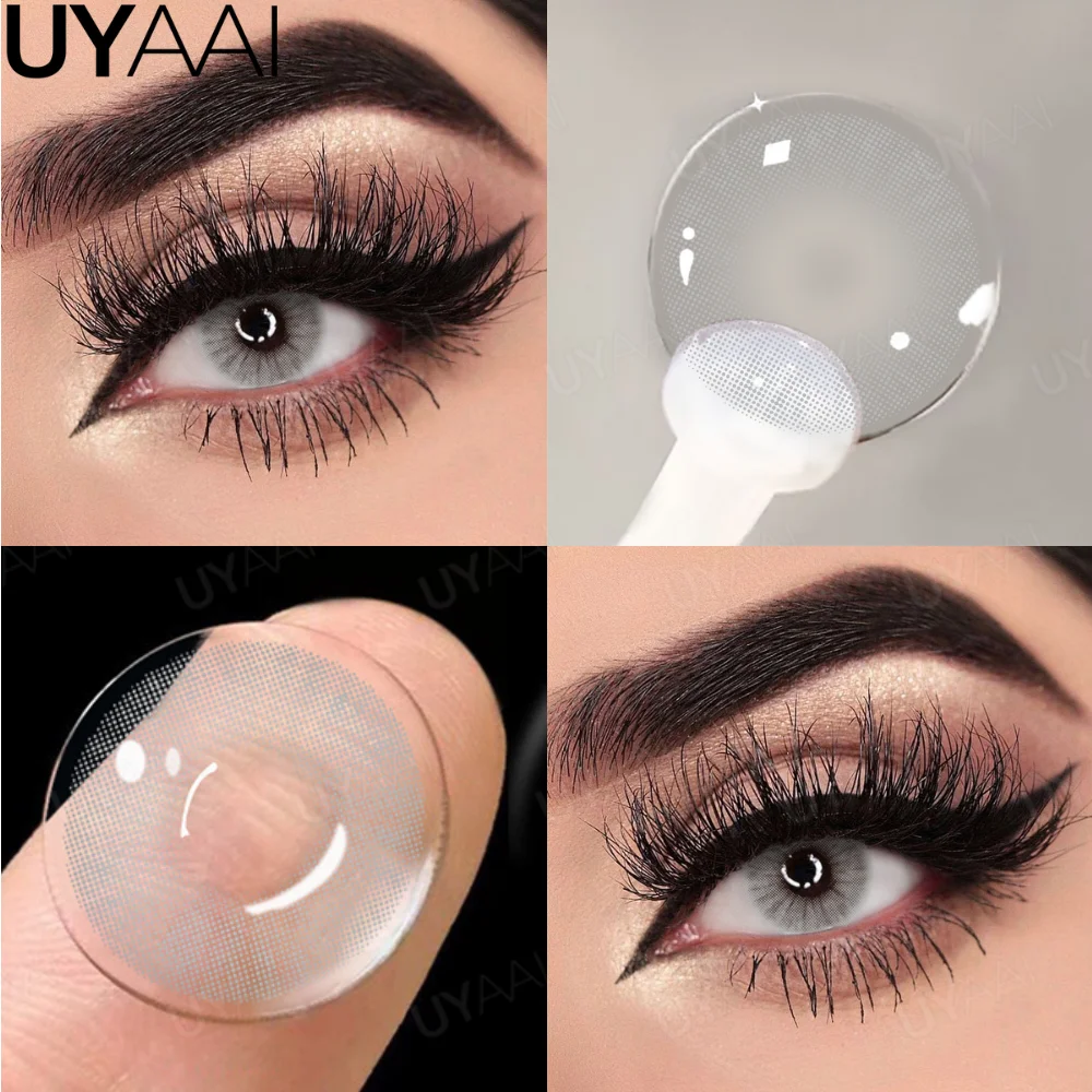 UYAAI Cleopatra Series Color Contact Lenses For Eye Brown Color Lens Blue Eyes Contact Makeup Beauty Colored Pupils Gray Natural