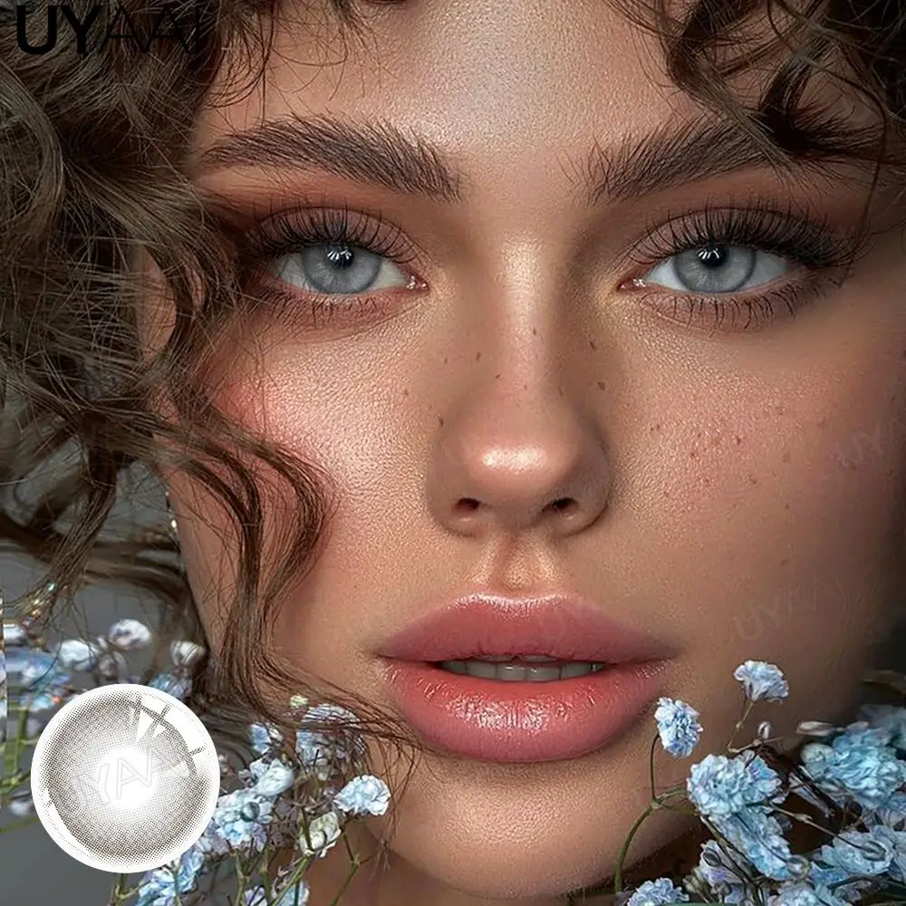 UYAAI Cleopatra Series Color Contact Lenses For Eye Brown Color Lens Blue Eyes Contact Makeup Beauty Colored Pupils Gray Natural