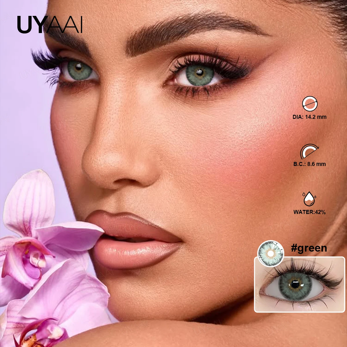 UYAAI Cleopatra Series Color Contact Lenses For Eye Brown Color Lens Blue Eyes Contact Makeup Beauty Colored Pupils Gray Natural