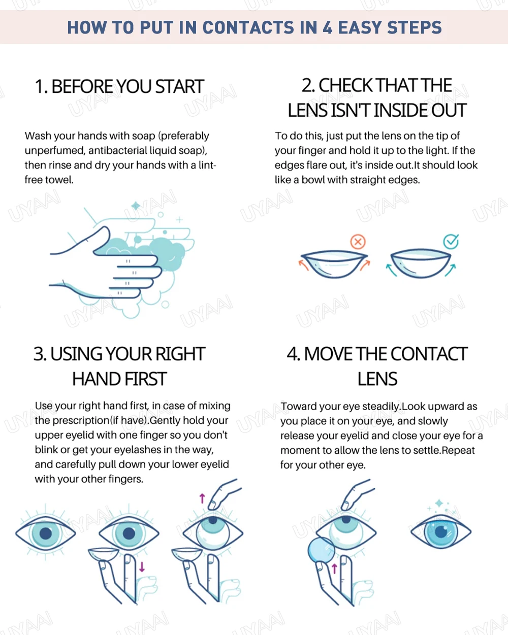 UYAAI Cleopatra Series Color Contact Lenses For Eye Brown Color Lens Blue Eyes Contact Makeup Beauty Colored Pupils Gray Natural