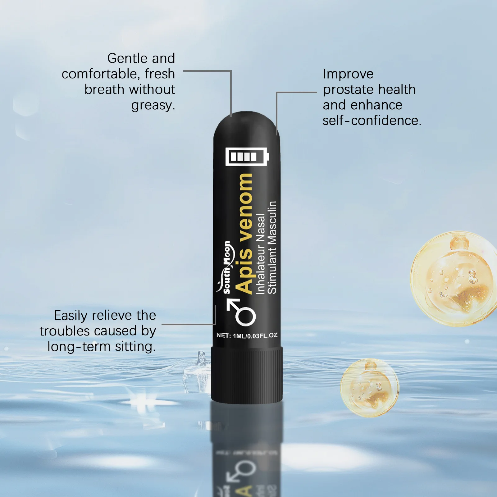 Men's Nursing Nasal Sniffing Stick Gentle Care Daily Nutrition Body Comfortable Inhalation Nasal Sniffing Stick-s*6k1t