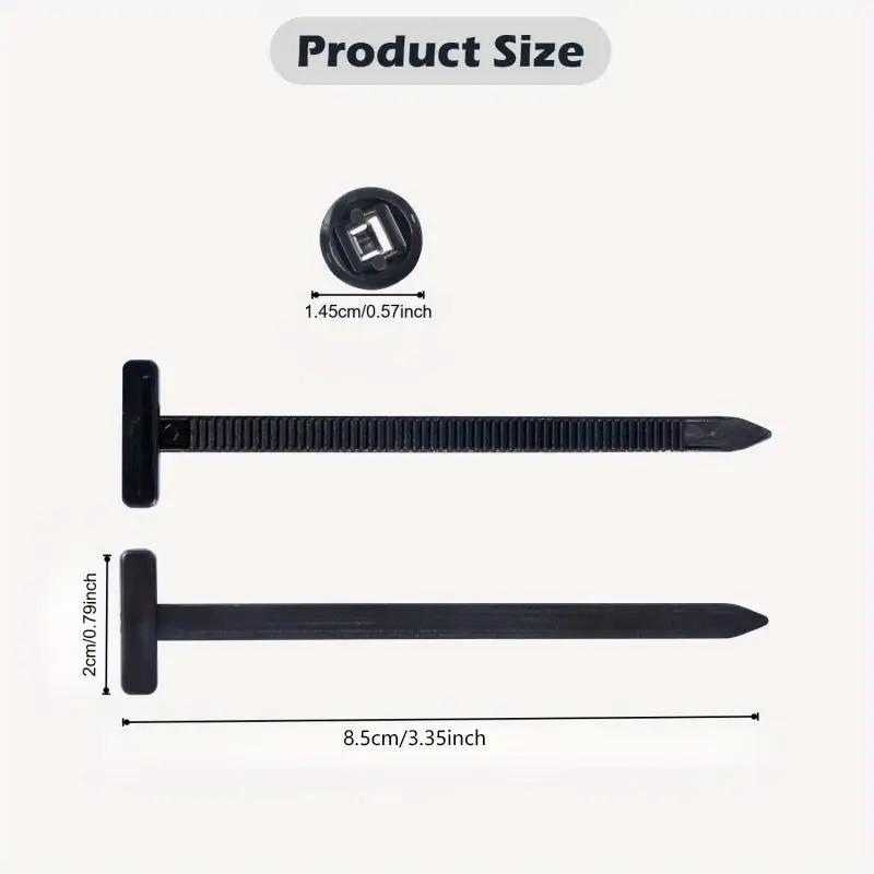 Universal Nylon Cable Tie Buckle Auto Fastener Screw Replacement Clip Car Fender Trunk Engine Guard Panel Wire Management Secure