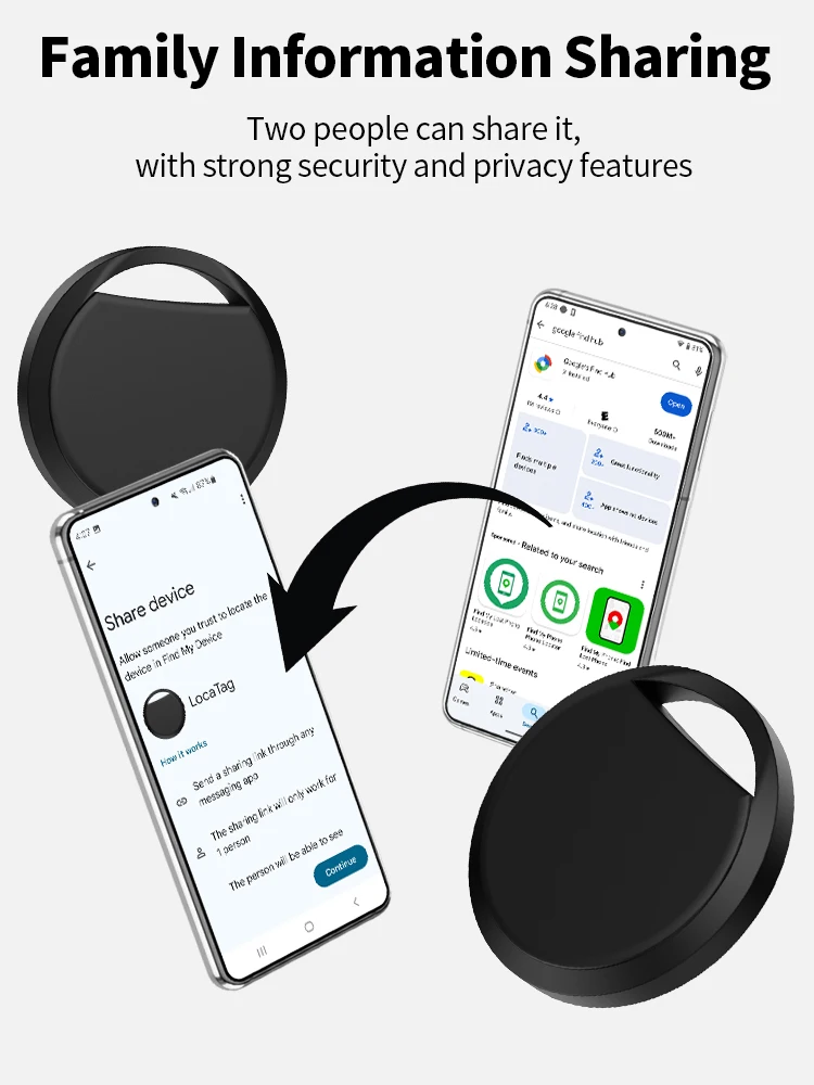Android Tracker Long-Distance Finder Portable Anti-lost Device for Google's Find Hub App Locate Smart Tag for Pixel Motorola GMS