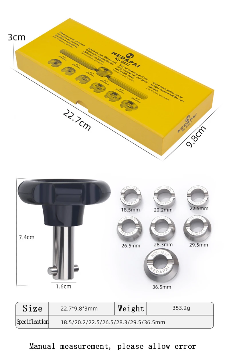 Watch Back Case Opener Suitable For Rolex Tudor Professional Watchmaker Key Closing Waterproof Tool Wristwatch Repair Tools Set