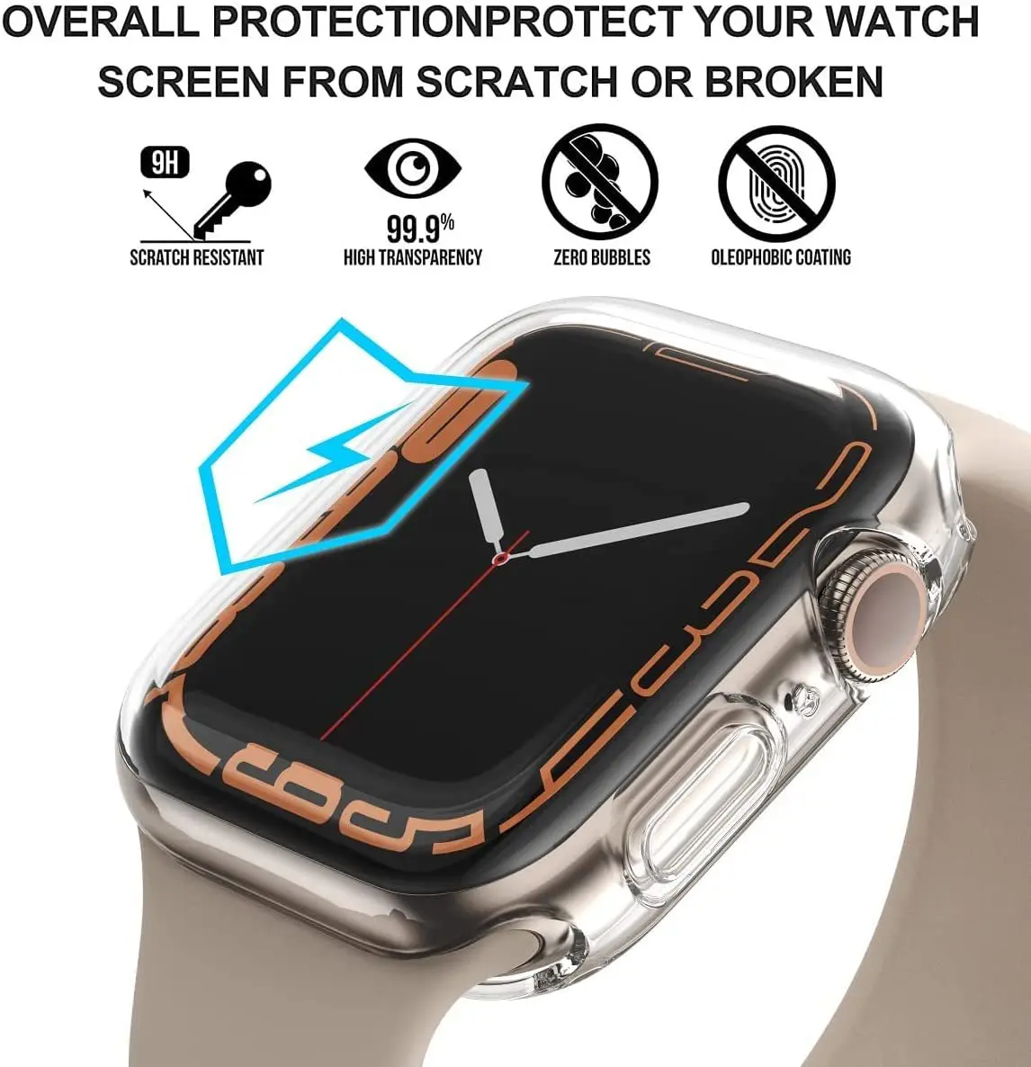 Strap for Apple Watch Band 45MM 44MM iwatch 49MM 46MM Wrist Bracelet Screen Protector Case Apple Watch Series Ultra3/11 12 9 Ban