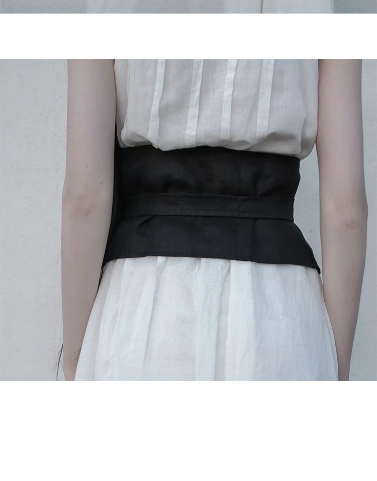 UMI MAO Spring New Style Of Moshu Homemade Irregular Wild Linen Girdle Female Chinese Style