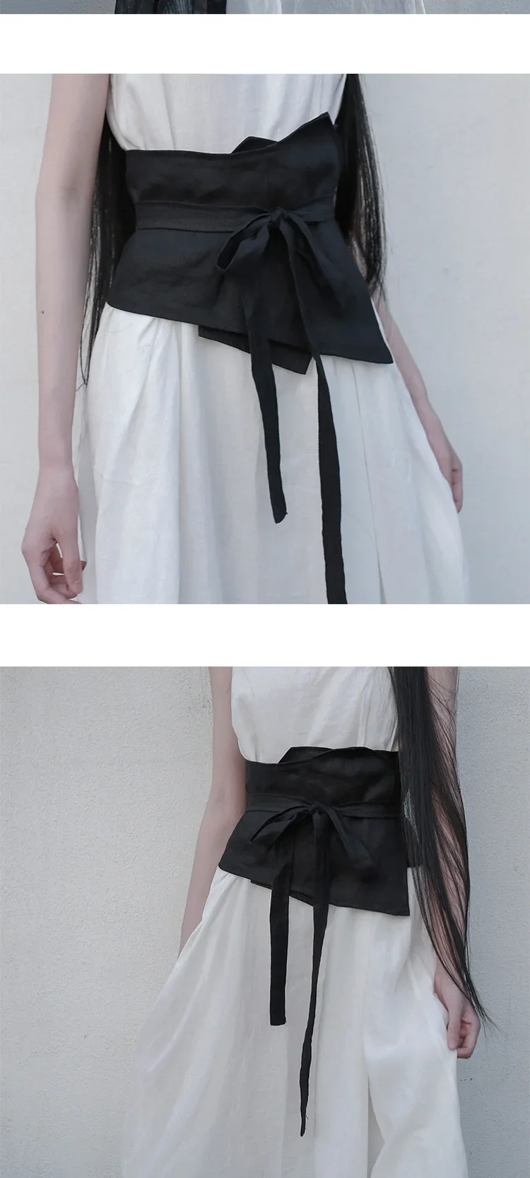 UMI MAO Spring New Style Of Moshu Homemade Irregular Wild Linen Girdle Female Chinese Style