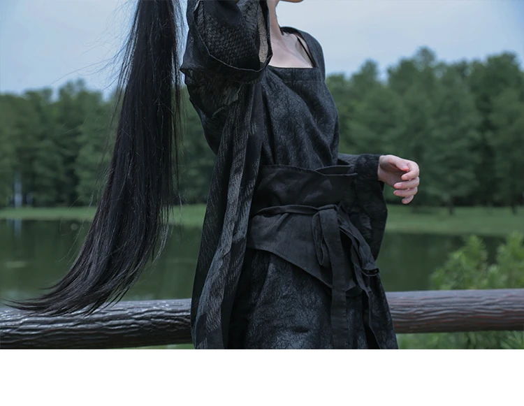 UMI MAO Spring New Style Of Moshu Homemade Irregular Wild Linen Girdle Female Chinese Style