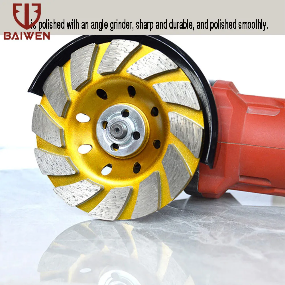 100/125/150/180mm Diamond Grinding Disc Abrasive Grinder Wheel Tools Bowl Shape for Concrete Tile Granite Polishing Tools