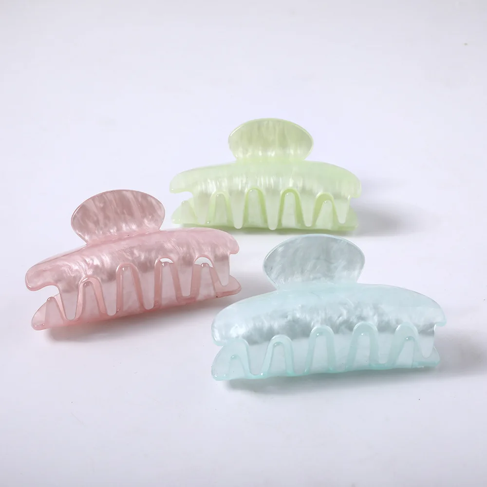 1PC Boutique Hair Clip Marble stripes  Acrylic Hairpins  Women Hair Crab Hair Claws Women Make UP Washing Tool Hair Accessories