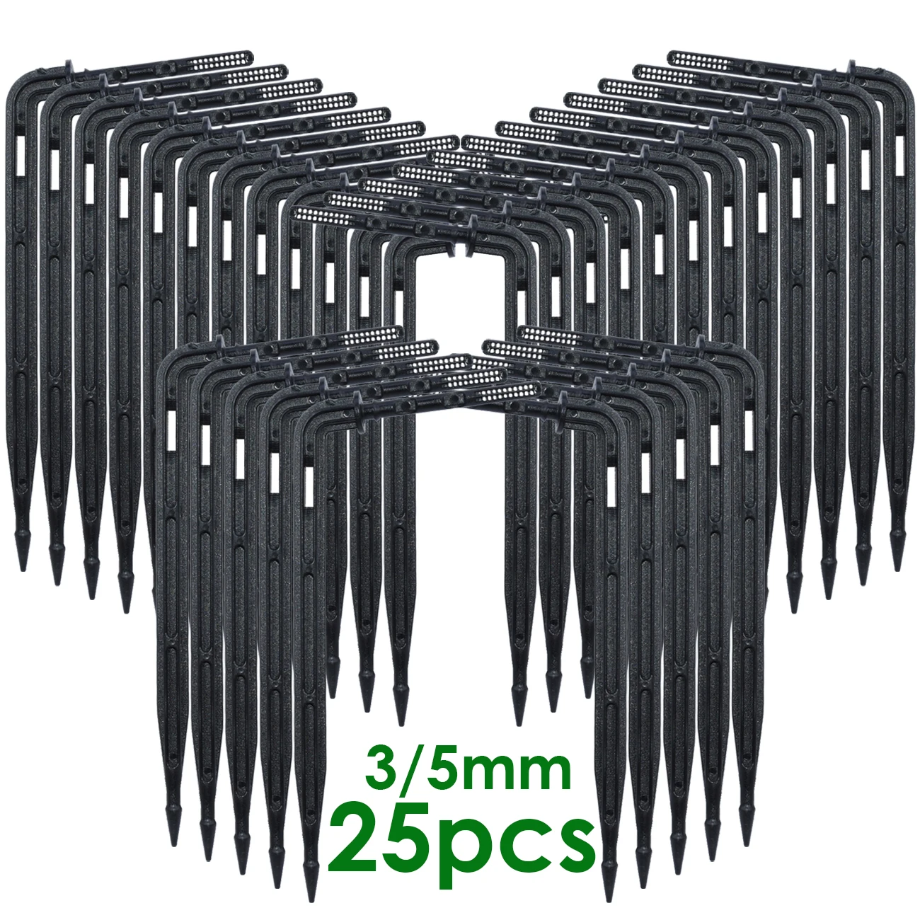 KESLA 25PCS Bend Arrow Dripper Micro Drip Irrigation Kit Emitters for 3/5mm Hose Garden Watering Saving Micro Dripper Greenhouse