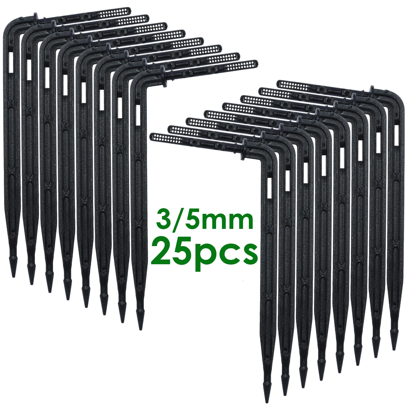 KESLA 25PCS Bend Arrow Dripper Micro Drip Irrigation Kit Emitters for 3/5mm Hose Garden Watering Saving Micro Dripper Greenhouse