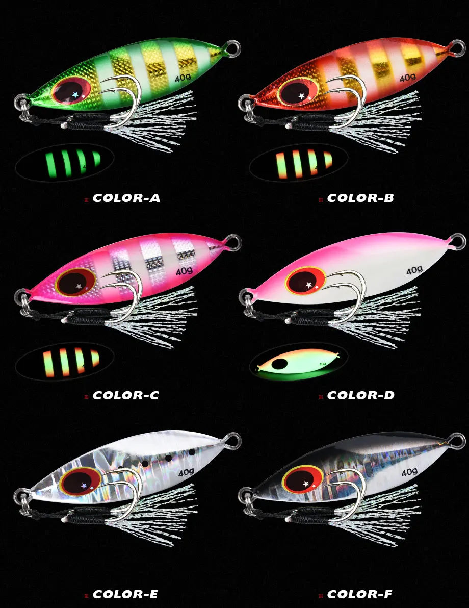 ALLBLUE ATLAS Metal Jig Spoon Lure 14G 20G 30G 40G 60G  Artificial Bait Shore Slow Jigging Super Hard Bass Fishing Tackle