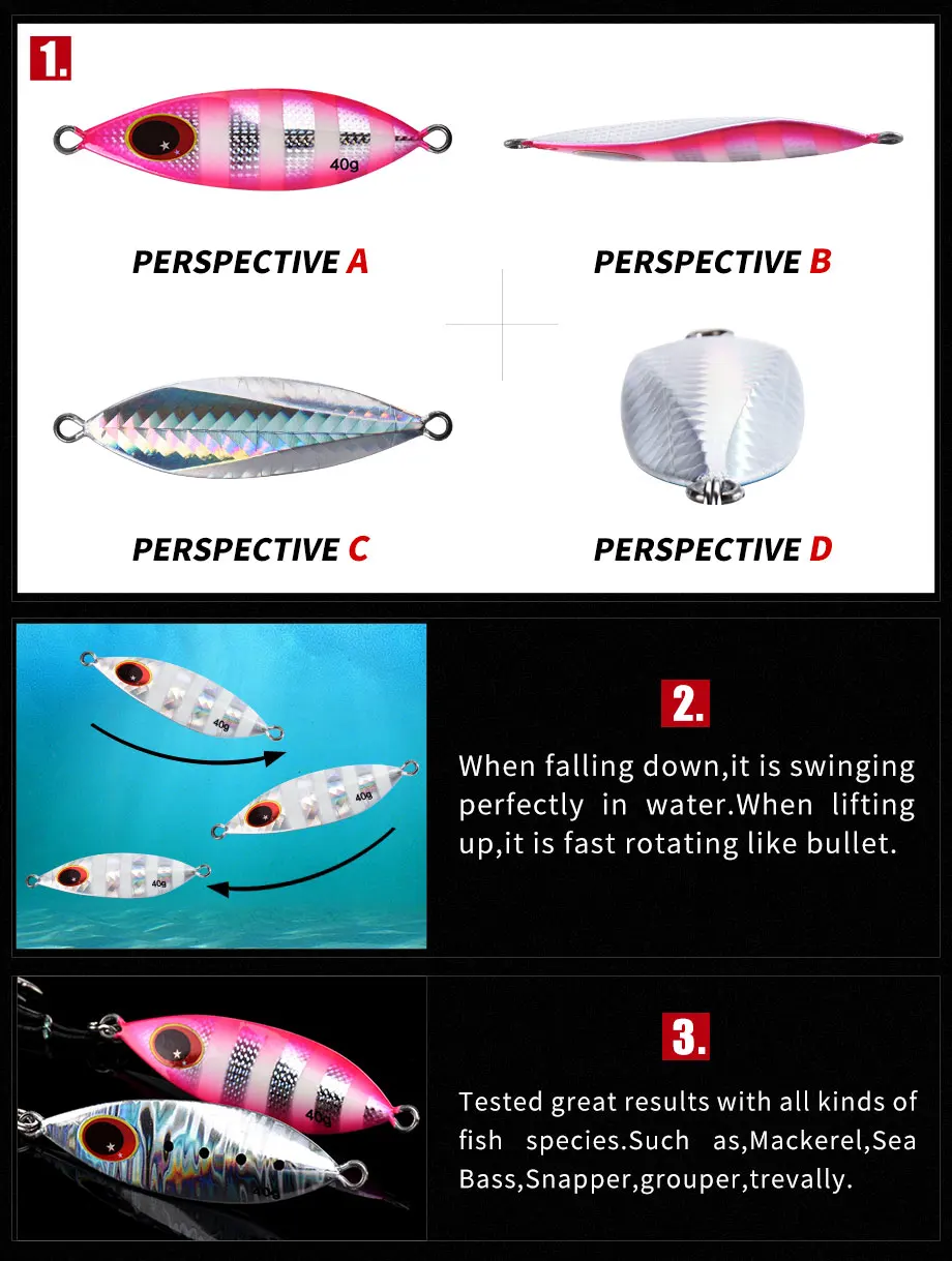 ALLBLUE ATLAS Metal Jig Spoon Lure 14G 20G 30G 40G 60G  Artificial Bait Shore Slow Jigging Super Hard Bass Fishing Tackle