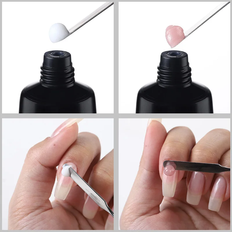 MSHARE Poly Nail Extension Gel TPO Hema Free Milky White Nails 60g Nail Extension Camouflage Quick Building Finger 60ml