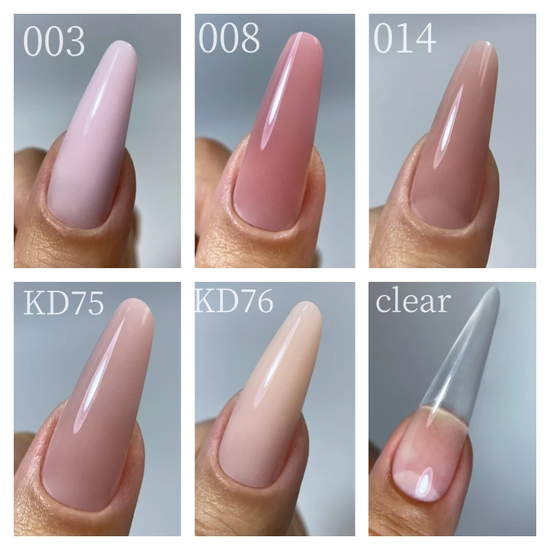 MSHARE Poly Nail Extension Gel TPO Hema Free Milky White Nails 60g Nail Extension Camouflage Quick Building Finger 60ml