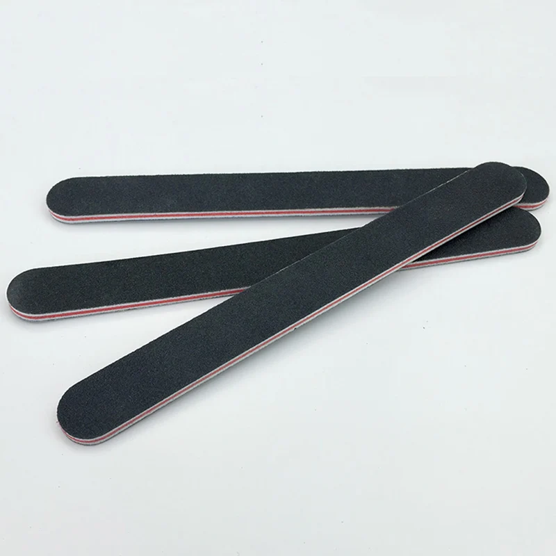 5pcs/10pcs Nailfile Professional Nail Buffer Black Sandpaper Strong Straight Lime Angle 100/180 Buffing Sanding Files