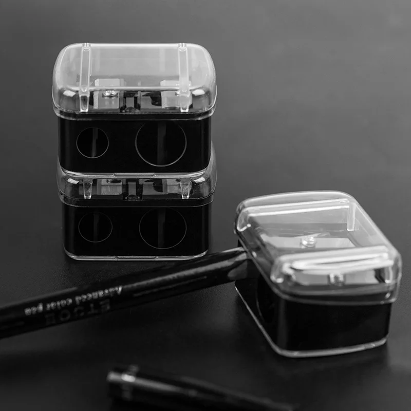 Brand Double Holes Precision Lipstick Cosmetic Pencil Sharpener For Eyebrow Lip Liner Eyeliner Pencil Girls Gift School Supplies