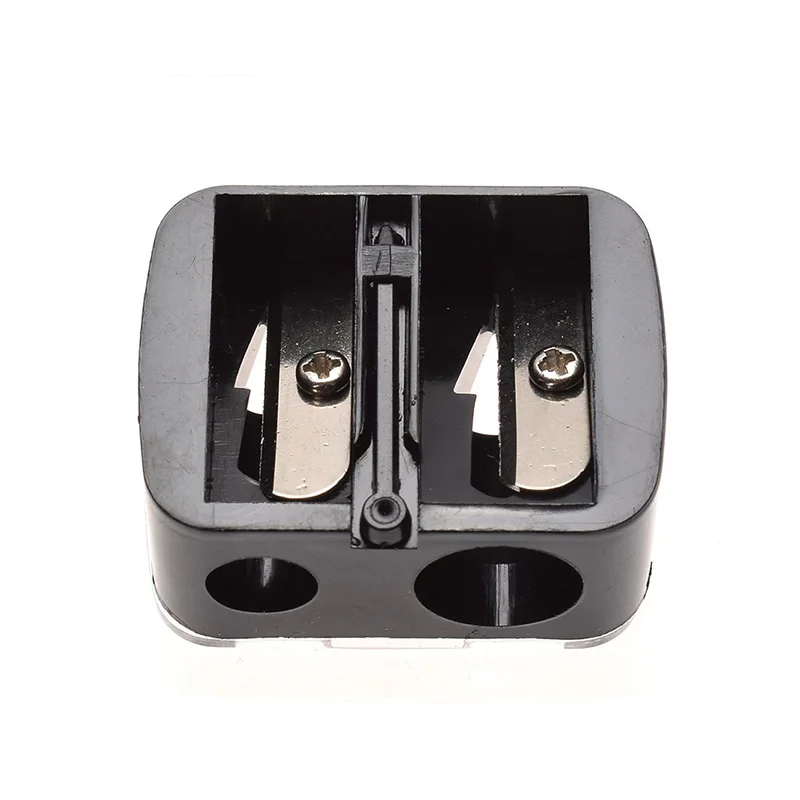 Brand Double Holes Precision Lipstick Cosmetic Pencil Sharpener For Eyebrow Lip Liner Eyeliner Pencil Girls Gift School Supplies