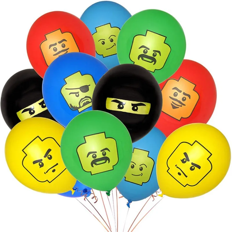 Building Block Party Balloon 12 Inch Latex Balloon Baby Shower Decoration Children Birthday Party Decoration Supplies