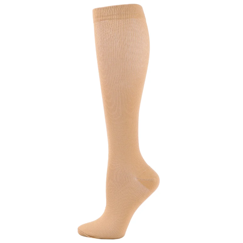 2 Pairs Compression Stockings Blood Circulation Promotion Slimming Sport Nurse Socks Anti Fatigue Comfort Knee High