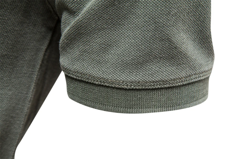 AIOPEON 100% Cotton Solid Color Men's Polo Shirts Casual Short Sleeve Turndown Men's Shirts Fashion Streetwear Polos for Men