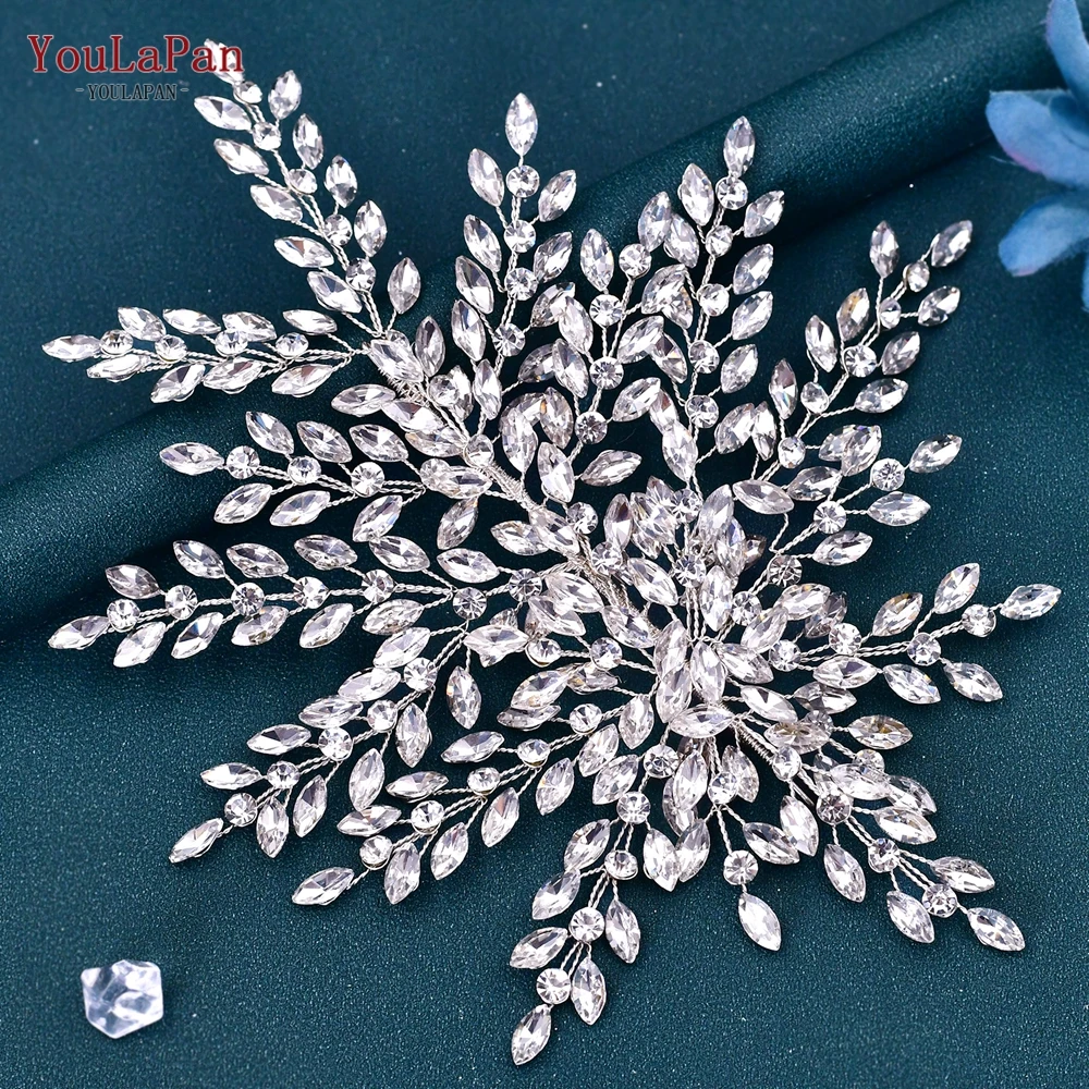 YouLaPan Rhinestone Bridal Headpiece Wedding Headwear Hair Accessories Woman Headband Jewelry Bride Headdresses for Party HP438