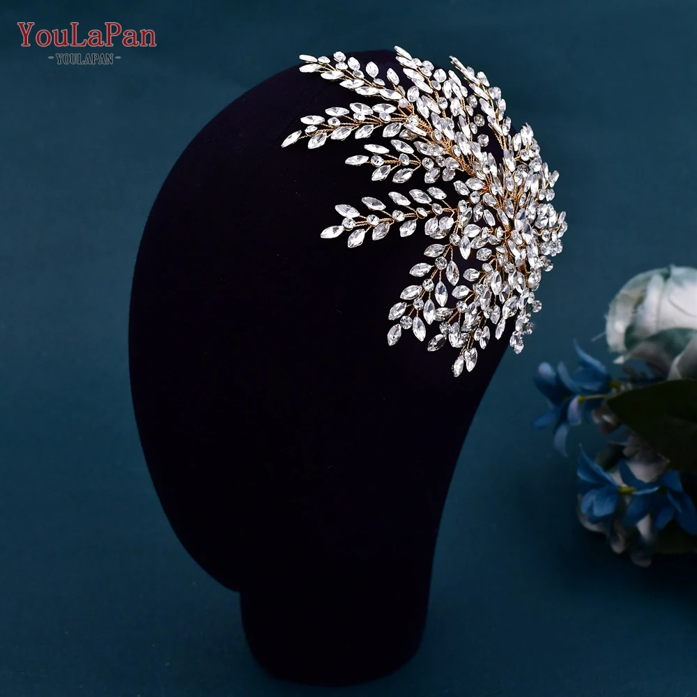 YouLaPan Rhinestone Bridal Headpiece Wedding Headwear Hair Accessories Woman Headband Jewelry Bride Headdresses for Party HP438