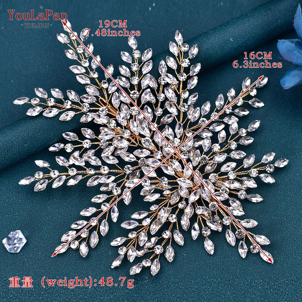 YouLaPan Rhinestone Bridal Headpiece Wedding Headwear Hair Accessories Woman Headband Jewelry Bride Headdresses for Party HP438