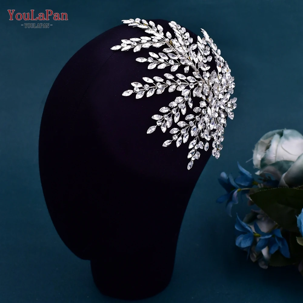 YouLaPan Rhinestone Bridal Headpiece Wedding Headwear Hair Accessories Woman Headband Jewelry Bride Headdresses for Party HP438