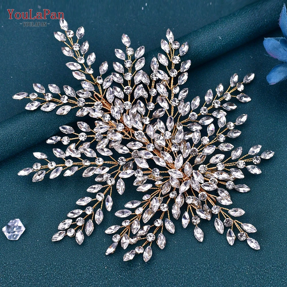 YouLaPan Rhinestone Bridal Headpiece Wedding Headwear Hair Accessories Woman Headband Jewelry Bride Headdresses for Party HP438