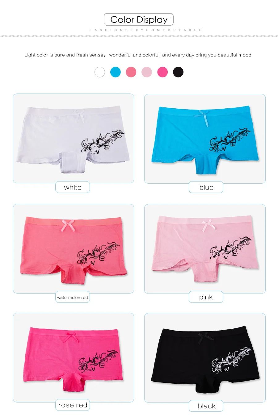 Cotton Underwear Women Girls Shorts Boxers Ladies Panties Sexy Floral Boyshort Knickers M L XL 5 Pcs/lot