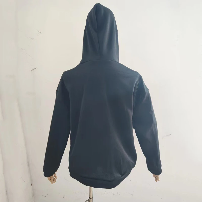 Y2K Skeleton Hoodies Women 2026 Vrouwen Gothic Zwart Zip Up Oversized Sweatshirt Dames Retro Harajuku Capuchon Streetwear Tops