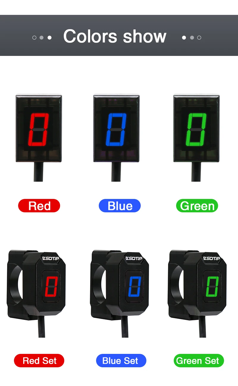 Alconstar Universal Strong magnet Ultra thin Motorcycle 6 Speed Digital Gear Indicator Motorcycle Display Shift Lever Sensor