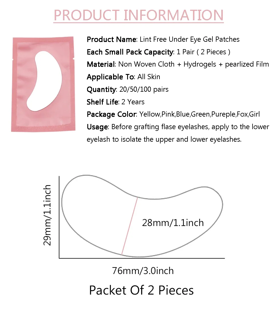 20/50/100 pairs Paper Patches Eyelash Under Eye Pads Patches Eyelash Extension Eye Lash Paper Stickers Patches Make Up Tools