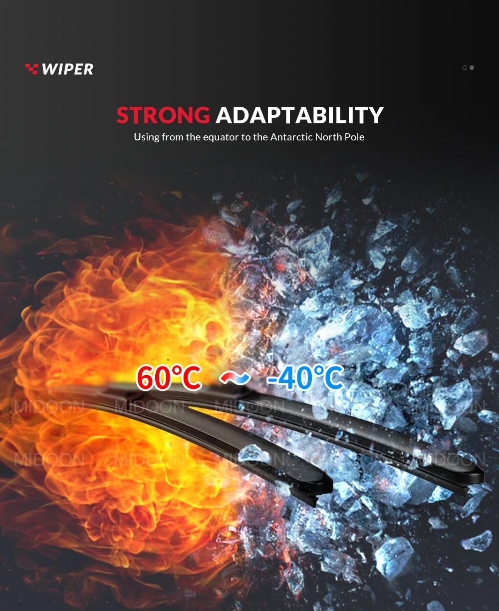 MIDOON Windscreen Wiper Blades For Honda CRV CR-V 2007-2011 3rd Generation Windshield Front Rear Set 2008 2009 2010 26"17"14"