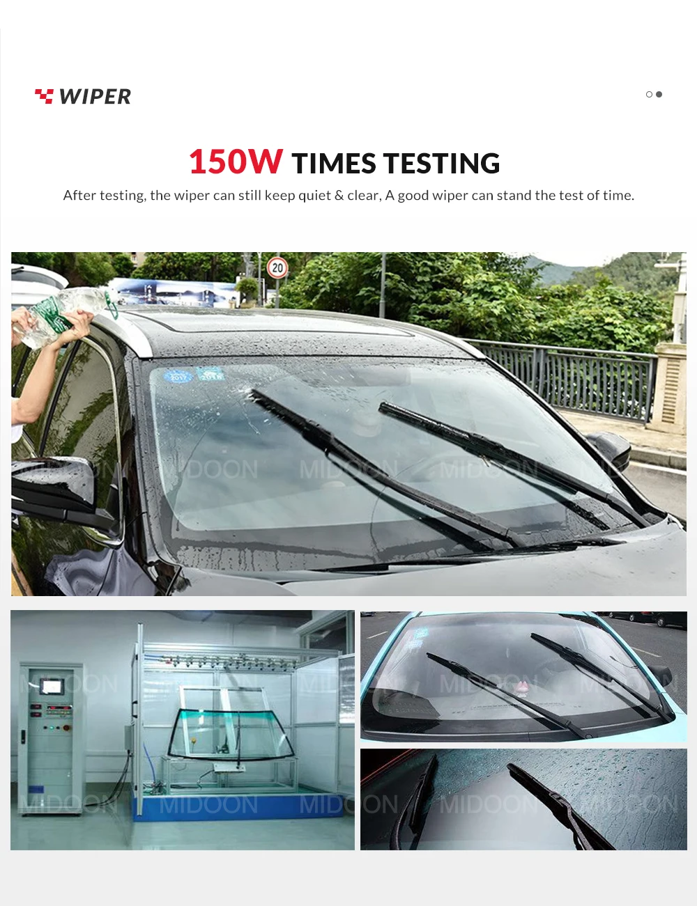 MIDOON Windscreen Wiper Blades For Honda CRV CR-V 2007-2011 3rd Generation Windshield Front Rear Set 2008 2009 2010 26"17"14"