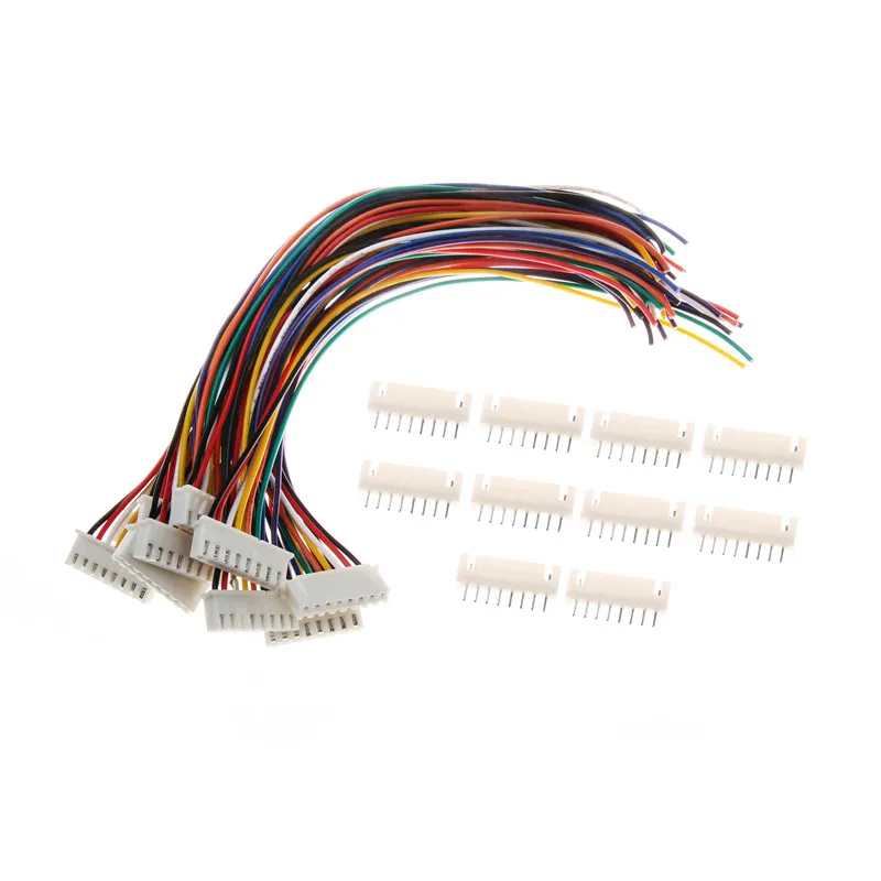 10Sets 2/3/4/5/6/7/8/9/10 Pin Pitch Male Female Plug Socket JST XH2.54 XH 2.54mm 15cm Wire Length 24AWG Wire Cable Connector