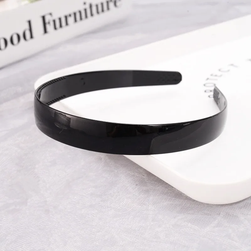 1pc Fashion Wave Mens Women Unisex Plastic Resin Black Wavy Hair Head Hoop Band Sport Headband Hair Accessories Headdress
