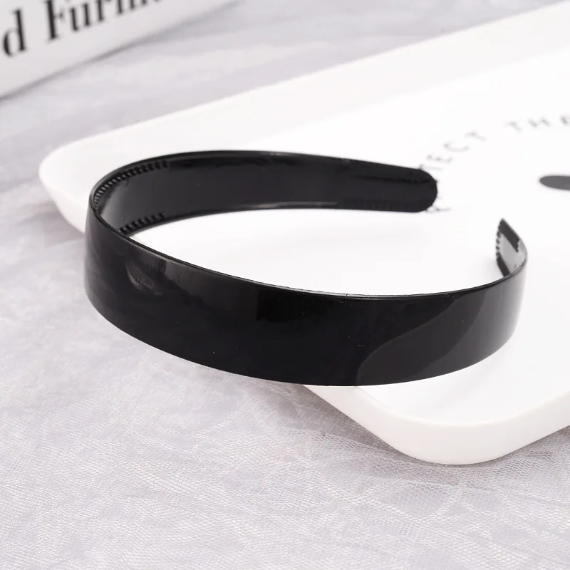 1pc Fashion Wave Mens Women Unisex Plastic Resin Black Wavy Hair Head Hoop Band Sport Headband Hair Accessories Headdress