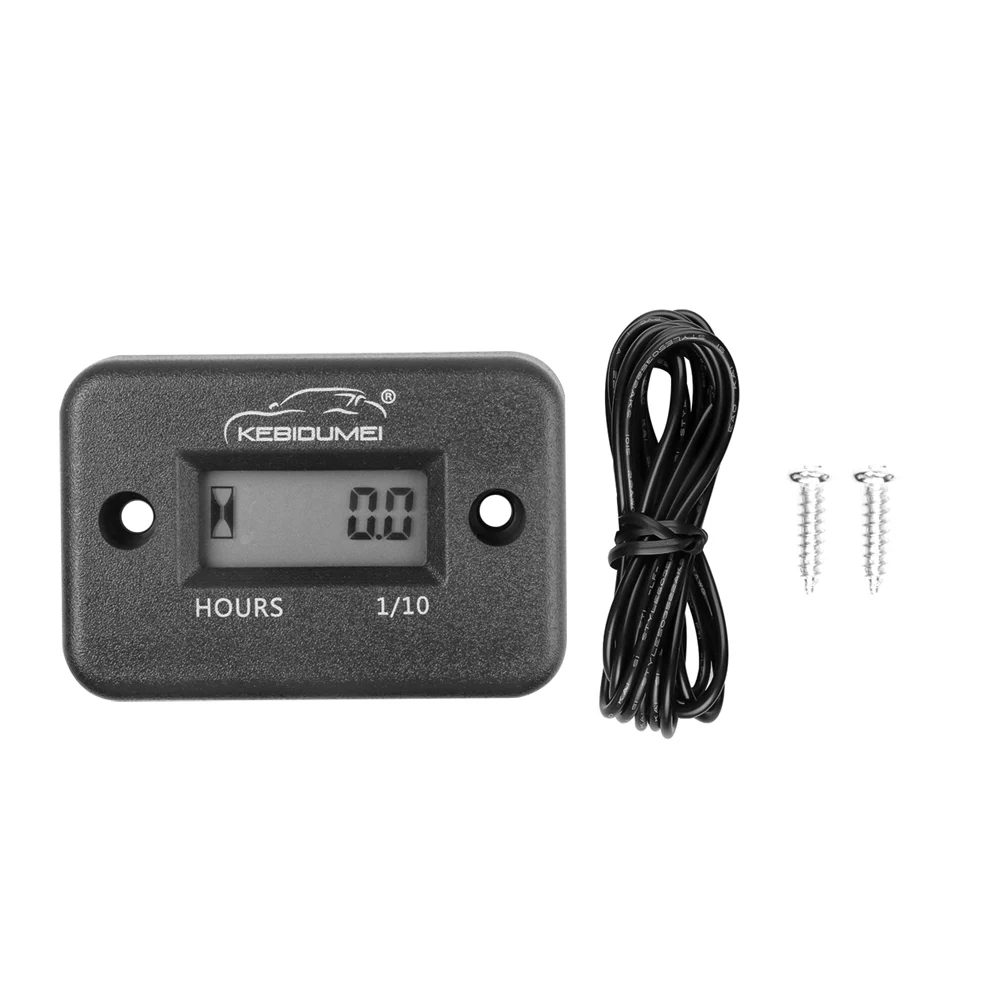 LCD Display Waterproof Inductive Digital Hour Meter Engine Gauge Hour Meter for Bike Motorcycle ATV Boat