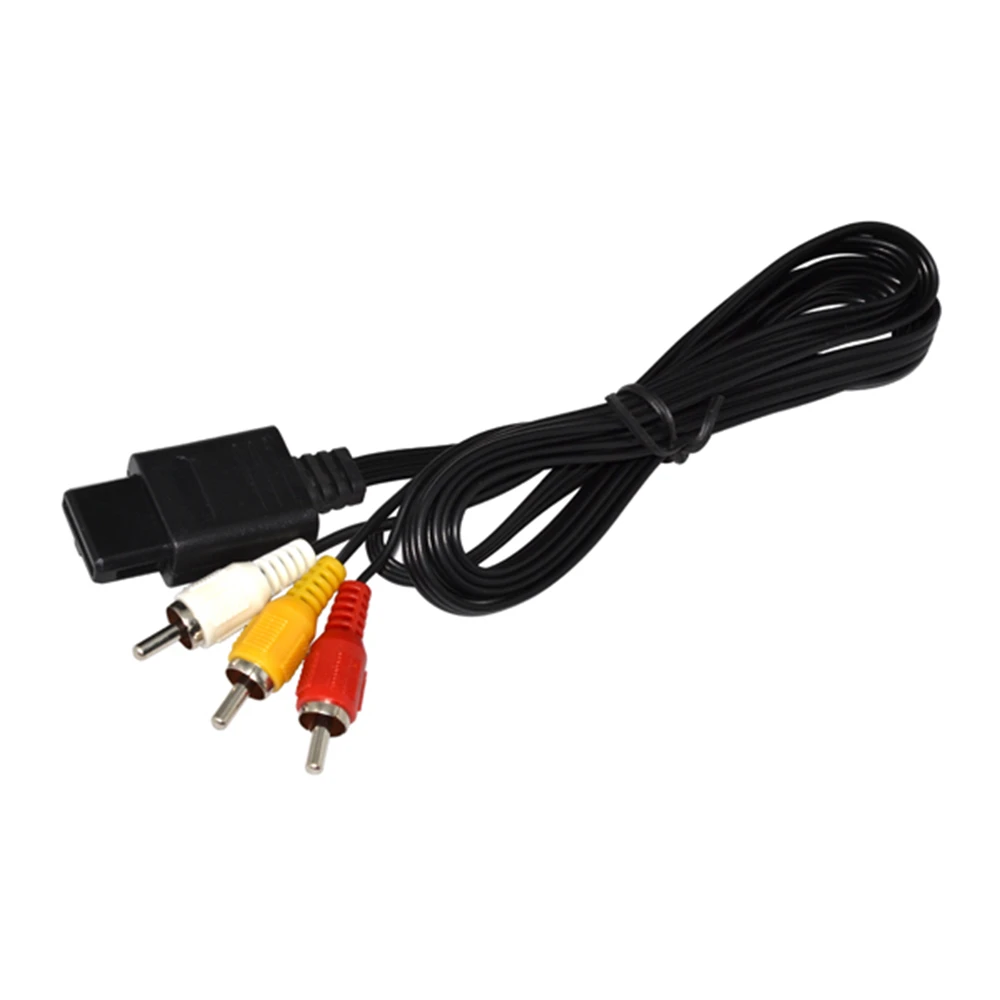 3RCA Audio TV Video Cord AV Cable for N64 for GameCube for NGC for SNES