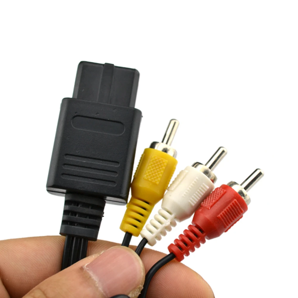 3RCA Audio TV Video Cord AV Cable for N64 for GameCube for NGC for SNES